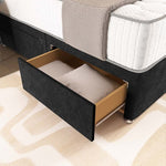 London Chesterfield Divan Bed - Black Naples