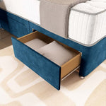 London Chesterfield Divan Bed - Blue Coniston
