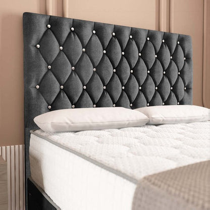London Chesterfield Divan Bed - Charcoal Coniston