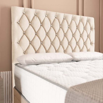 London Chesterfield Divan Bed - Cream Naples