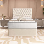 London Chesterfield Divan Bed - Cream Naples
