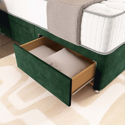 London Chesterfield Divan Bed - Emerald Coniston
