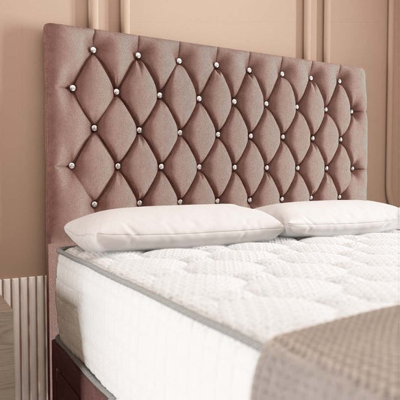 London Chesterfield Divan Bed - Mauve Naples