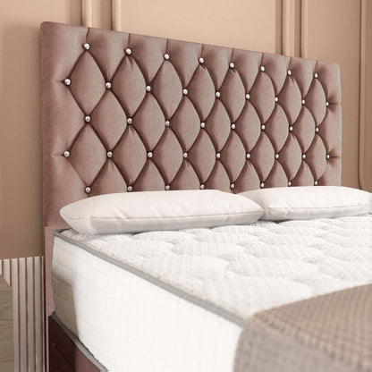 London Chesterfield Divan Bed - Mauve Naples