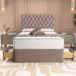 London Chesterfield Divan Bed - Mauve Naples