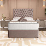 London Chesterfield Divan Bed - Mauve Naples