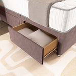 London Chesterfield Divan Bed - Mauve Naples