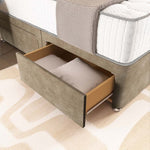 London Chesterfield Divan Bed - Mink Coniston