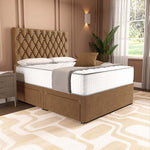 London Chesterfield Divan Bed - Mink Naples