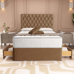 London Chesterfield Divan Bed - Mink Naples