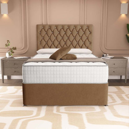 London Chesterfield Divan Bed - Mink Naples