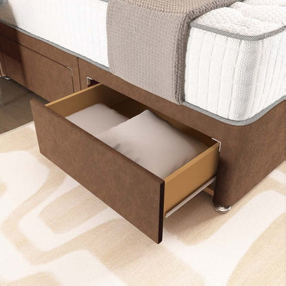 London Chesterfield Divan Bed - Mink Naples