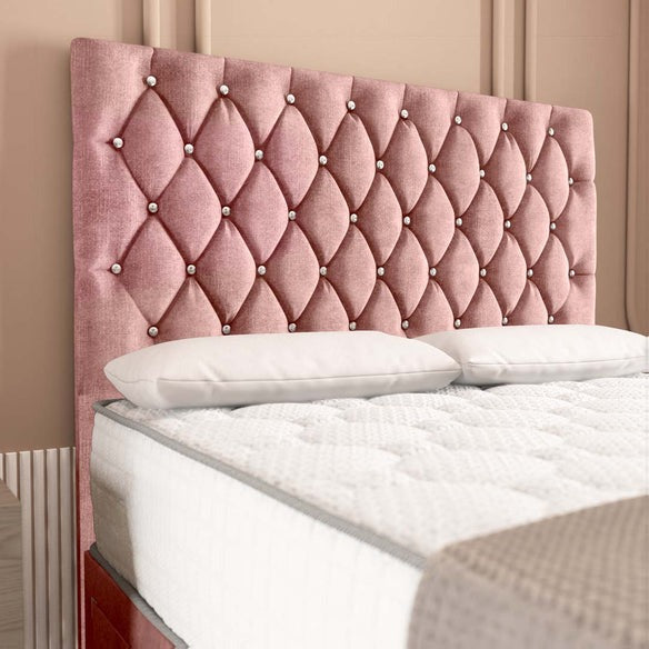 London Chesterfield Divan Bed - Pink Coniston