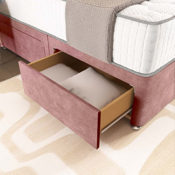 London Chesterfield Divan Bed - Pink Coniston