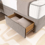 London Chesterfield Divan Bed - Seal Grey Naples