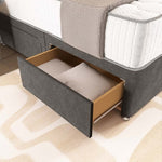 London Chesterfield Divan Bed - Slate Grey Naples