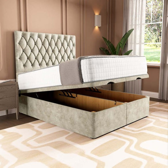 London Ottoman Divan Bed - Almond Coniston