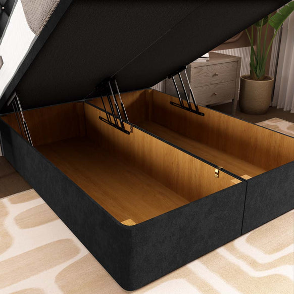 London Ottoman Divan Bed - Black Naples