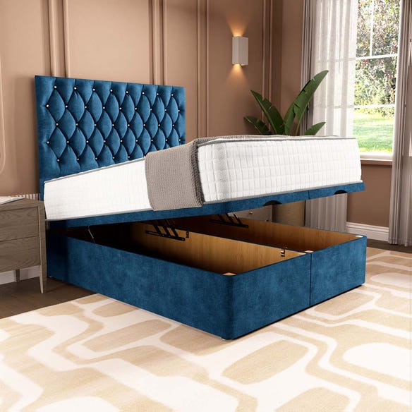 London Ottoman Divan Bed - Blue Coniston