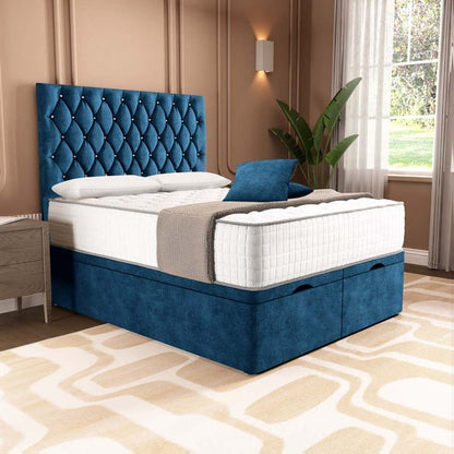 London Ottoman Divan Bed - Blue Coniston