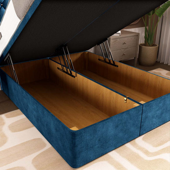 London Ottoman Divan Bed - Blue Coniston