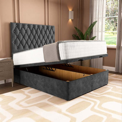 London Ottoman Divan Bed - Charcoal Coniston