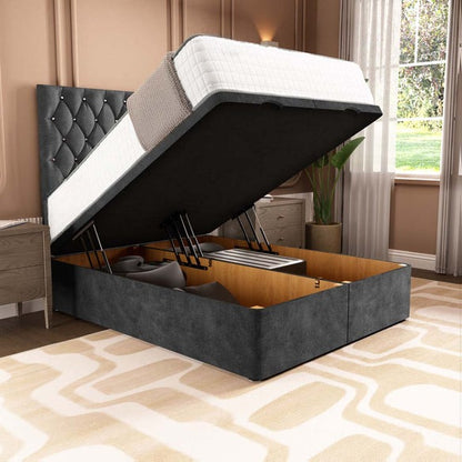 London Ottoman Divan Bed - Charcoal Coniston