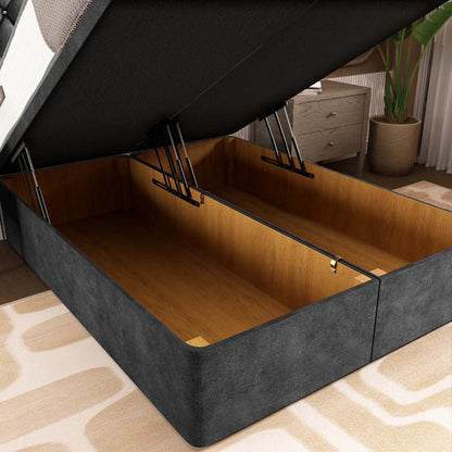 London Ottoman Divan Bed - Charcoal Coniston