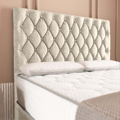 London Ottoman Divan Bed - Cream Chenille