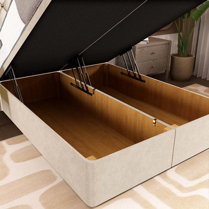 London Ottoman Divan Bed - Cream Naples