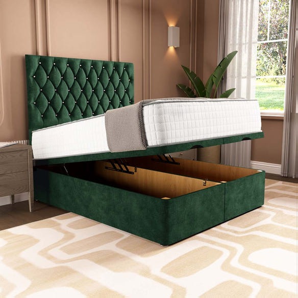 London Ottoman Divan Bed - Emerald Coniston