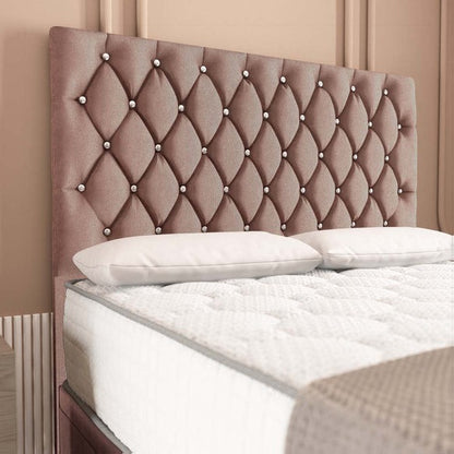 London Ottoman Divan Bed - Mauve Naples