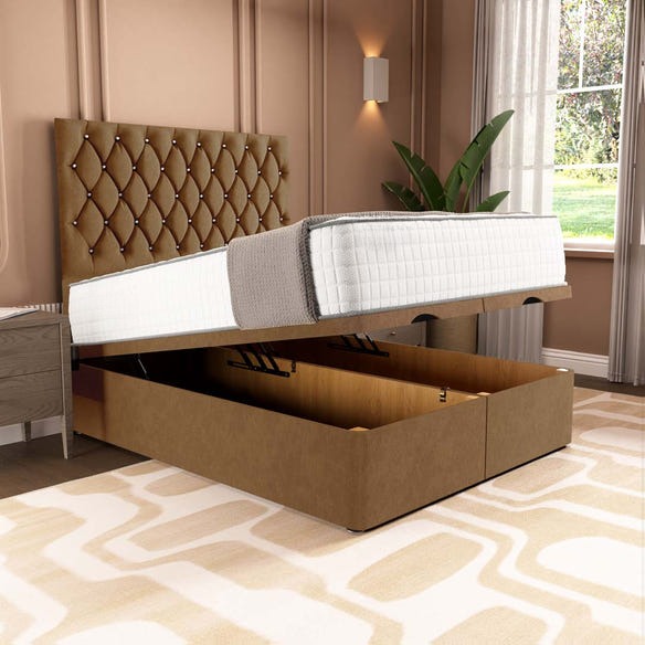London Ottoman Divan Bed - Mink Naples