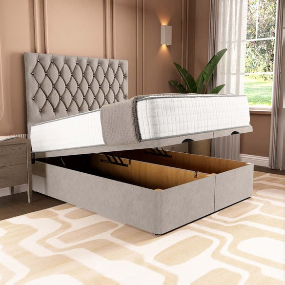London Ottoman Divan Bed - Seal Grey Naples