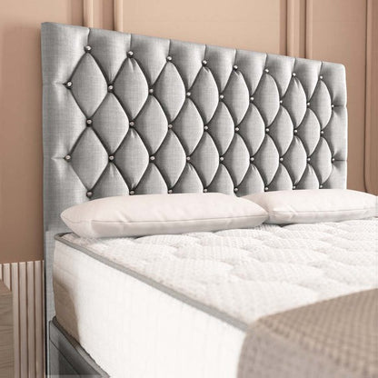 London Ottoman Divan Bed - Silver Linoso