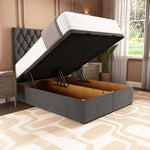 London Ottoman Divan Bed - Slate Grey Naples