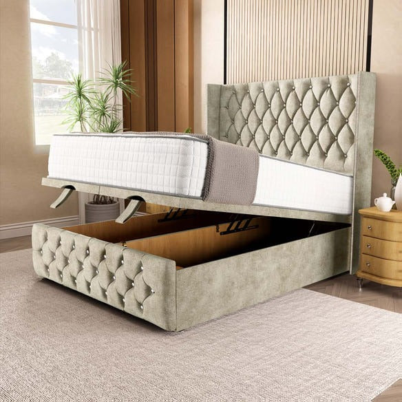 Luxor Ottoman Divan Bed - Almond Coniston