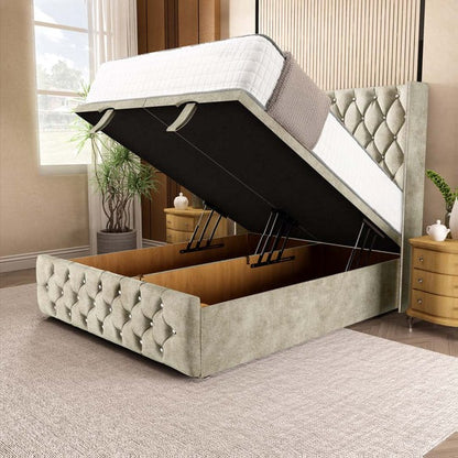 Luxor Ottoman Divan Bed - Almond Coniston