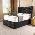 Luxor Ottoman Divan Bed - Black Chenille