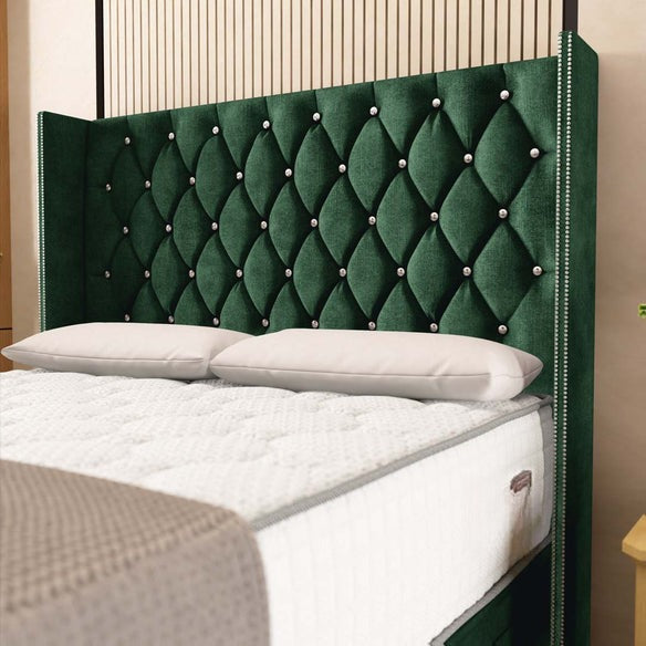 Luxor Ottoman Divan Bed - Emerald Coniston
