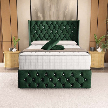 Luxor Ottoman Divan Bed - Emerald Coniston
