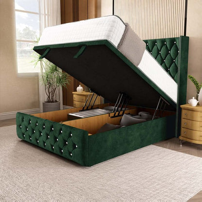 Luxor Ottoman Divan Bed - Emerald Coniston