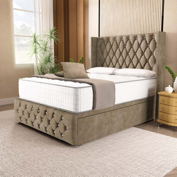 Luxor Ottoman Divan Bed - Mink Coniston