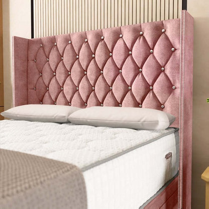 Luxor Ottoman Divan Bed - Pink Coniston