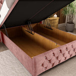 Luxor Ottoman Divan Bed - Pink Coniston