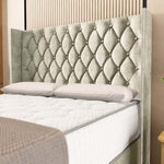 Luxor Wingback Divan Bed - Almond Coniston