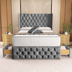 Luxor Wingback Divan Bed - Armour Coniston