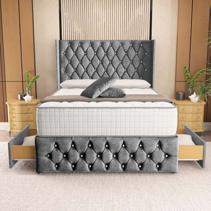 Luxor Wingback Divan Bed - Armour Coniston