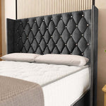 Luxor Wingback Divan Bed - Charcoal Coniston