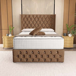 Luxor Wingback Divan Bed - Mink Naples
